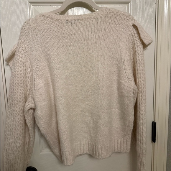 Wild Fable Cream Ruffle Sweater - Picture 4 of 4